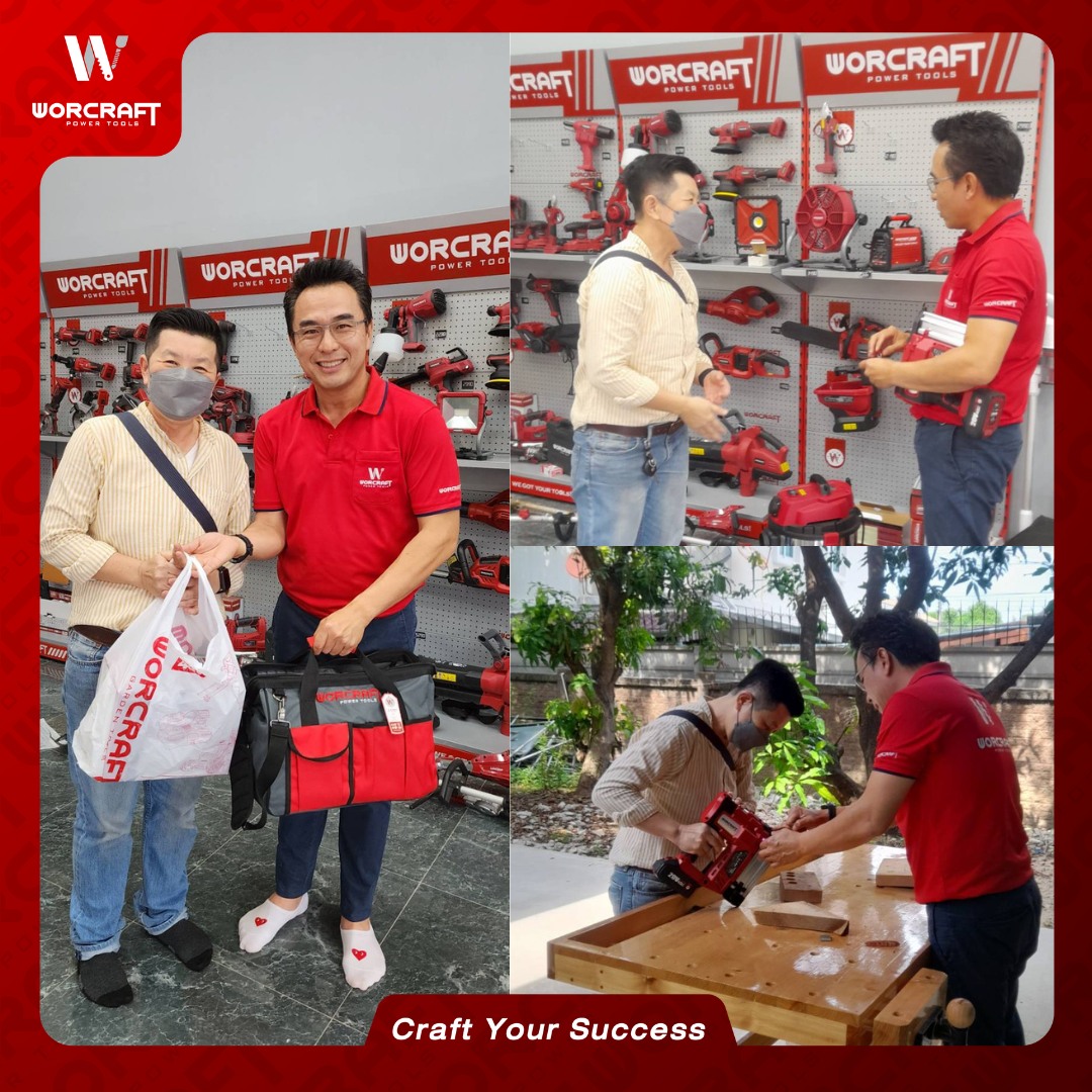 หน้าแรก 1 บรรยากาศลูกค้าเลือกซื้อสินค้า Worcraft ในโชว์รูม
